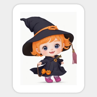 Cute Baby Witch Sticker